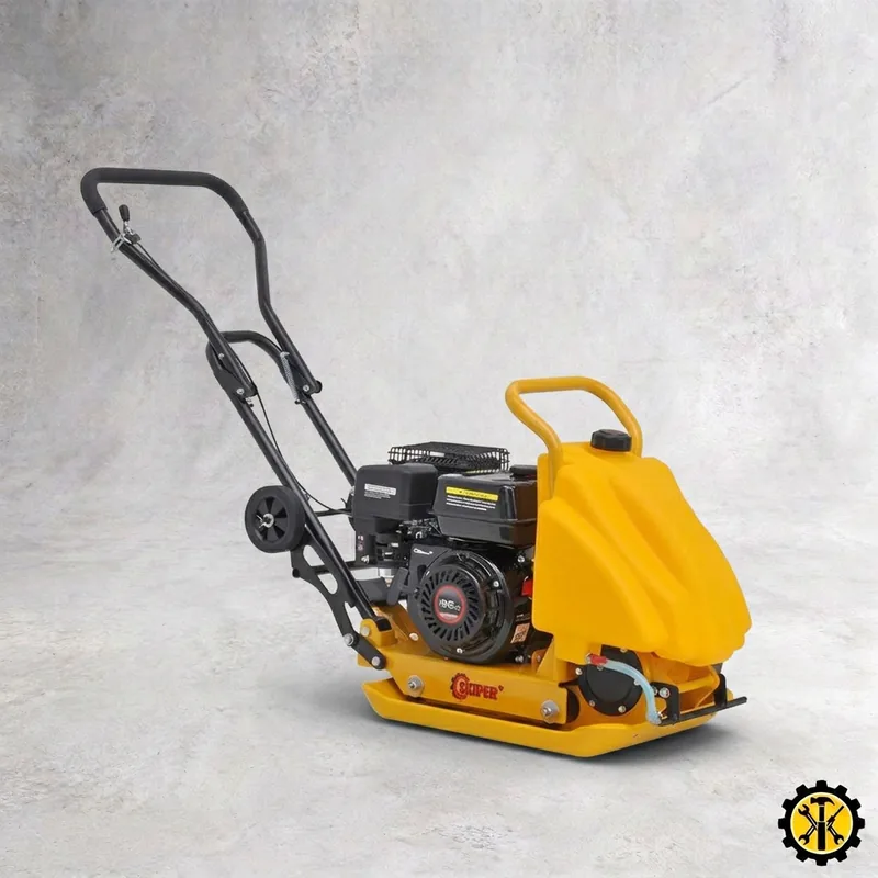 Виброплита Skiper C-90 (Loncin LC200F) с колесами и матом